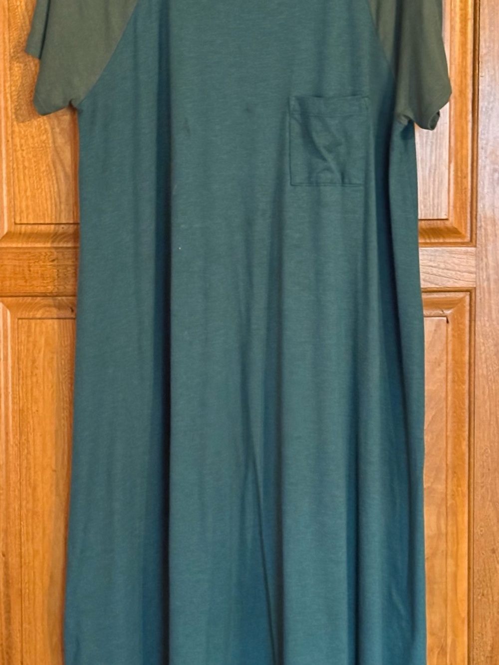 Lularoe Green High Low Pocket T-Shirt Dress 2X
